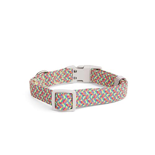 YOULY Multicolored Reflective Dog Collar Multicolor Large - Thumbnail 4