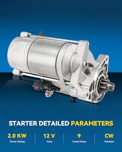Image of PHILTOP Starter Motor 17706N Compatible with 2.7L for:,1994-1998 T100,1995-2015 Tacoma,1996-2000 4Runner Automatic,2010-2010 4Runner Automatic 12V 2.0KW9 Teeth 17706