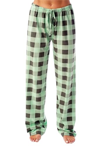 Image of Just Love Women's Buffalo Plaid Pajama Pants, 100% Cotton Jersey Knit Sleep and Lounge PJ Bottoms
