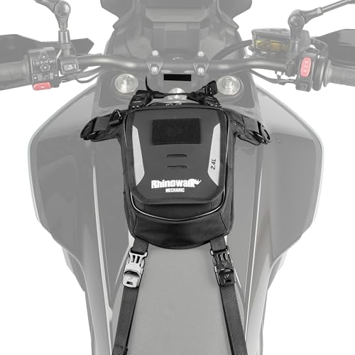 Rhinowalk Motorcycle Fuel Tank Bag,Motorbike Tank Bag with Mobile Phone Pocket, Thigh bag,Leg Waist Chest Pouch,2.4L Backpack Motor Cycle Accessories