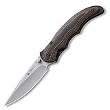 CRKT Endorser EDC Folding Pocket Knife: Assisted Opening Everyday Carry, Satin Blade, Thumb Stud, Locking Liner, Two Tone G10 Handle, Pocket Clip 1105
