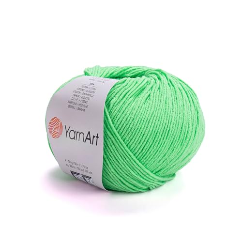 Image of YarnArt Genius Soft Cotton Acrylic Blend Yarn - Amigurumi, Crochet and Knitting -%55 Cotton-45% Acrylic, Craft Yarn for Kids and Adults Garments, Baby Items and Accessories, 174 yds / 50 g