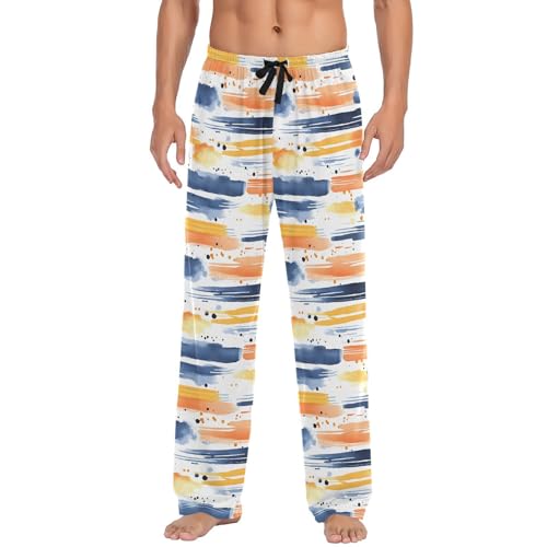 Pantalon de pyjama pour homme multicolore taille S avec poches latérales