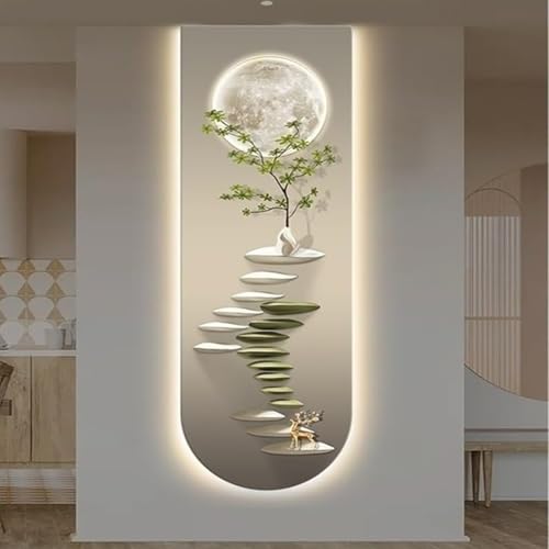 3D LED Hängende Wandkunst Beleuchtete Korridor Malerei für Moderne Wohnkultur in Eingängen, Wohnzimmern, Fluren