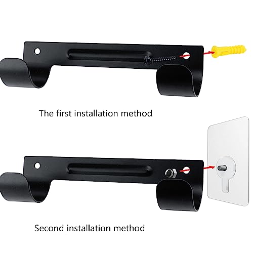 Tsnamay 6.02\"x1.57\" Small Black Iron Board Mount Board Hanger Wall Mount Ironing Board Holder Organizer Rack Hanging