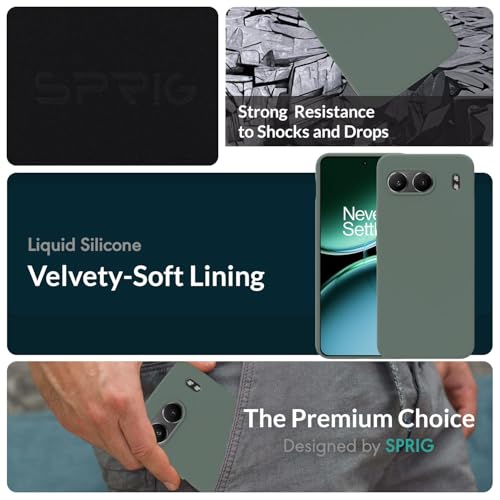 Image of SPRIG Compatible with OnePlus Nord 4 Premium SilkTone Back Cover Drop Tested Shock Proof Mobile Case for Men, Women, Boys and Girls with Camera Protection (Pastel Mint Green)