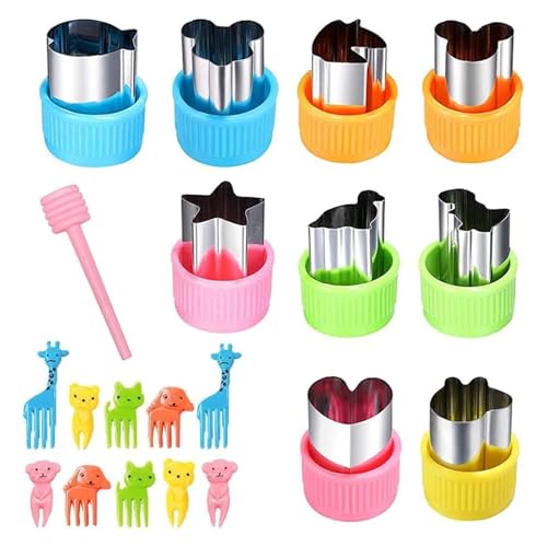 Sandwich Cutters 20PCS Sandwich Bread Cutters Set Vegetable Cutters Stainless Steel Fruit Shape Cutter for Set Sandwich Mold Gift for Boys Girls
