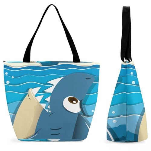 Sac cabas requin femme aux dimensions généreuses 32.5cm