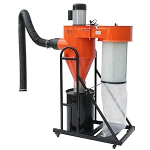 VEVOR 2 HP Dust Collector, 1167 CFM, Portable Vortex Dust Collector, with 39 Gallon Collection Bag and Mobile Base, 120V, 3400 RPM, 3μm Canister Filter Kit, for Woodworking Dust Collection System