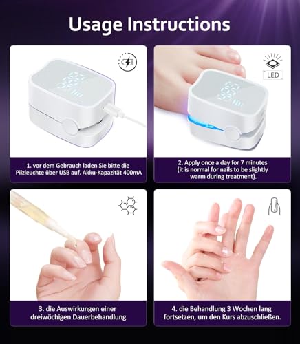 LOZLTX Next-Gen Nagelpil Lasegerät 【Industrie Nr. 1 Laser】nagelpil laer【21-Tage beobachtbar】 Wiederherstellung gesunder Nägel & neues Nagelpilz Laser Gerät