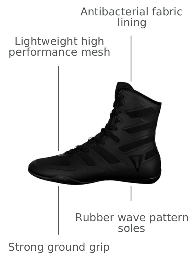 Image of Title Boxing Total Balance Shoes (Black /Black, US Footwear Size System, Adult, Men, Numeric, Medium, 5)