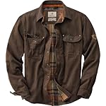 Legendary Whitetails Journeyman Shirt Jacket Flannel Lined Shacket for Men Water-Resistant Coat Rugged Fall Clothing