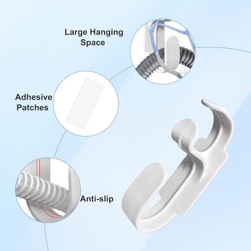 2 Stück CPAP Schlauchhalter – Wandhalterung für CPAP Geräte, stabil & wiederverwendbar, mit 2 Klebepads, verhindert Schlauchverwicklungen, kompatibles Löwenstein CPAP Zubehör, einfache Montage