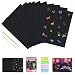Scratch Art,JBSON 50 Hojas Dibujo Scratch Láminas para Rascar Creativas Papel para...