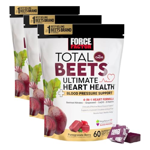 Image of Force Factor Total Beets Ultimate Heart Health for Blood Pressure Support (Pack of 3)