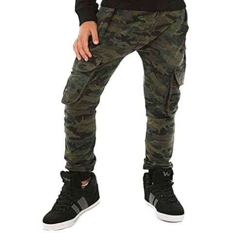 Verbelato Boys Camouflage Trousers Pants Cargo Joggers Casual for Kids hk387 Khaki 9 Years Cover