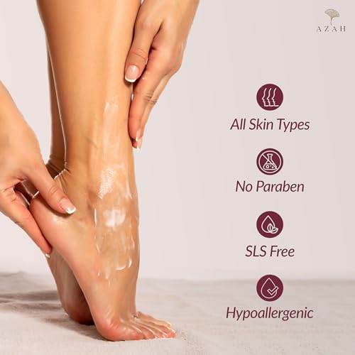 Image of Azah Foot Glow Kit Pedicure Kit for Women for Foot | 2% Salicylic Acid | Foot Scrubber for Dead Skin | Cleanse & Hydrate | Foot De-Tan Cream | Foot Cream for Cracked Heels | Feet Dead Skin Remover