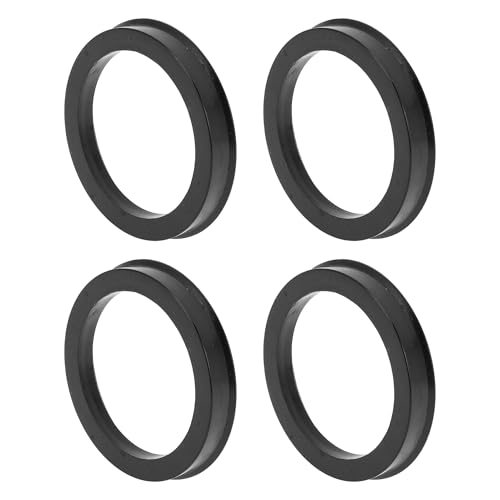 INFINAUTO 71,6mm a 56,1mm Coche Rueda Buje Centrado Anillos Negro Policarbonato Ruedas Central Eje Amortiguador Bujes 4pcs