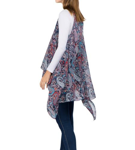 Image of Scarfand's Women's Sheer Open Front Lightweight Sleeveless Long Duster Cardigan Vest