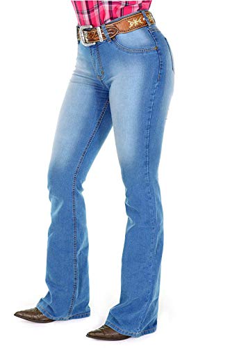 Calça Jeans Feminina Cowboy ST Flare Delave