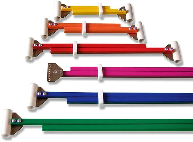 Toika Metal Temple for Weaving, 35" to 59" (Red)