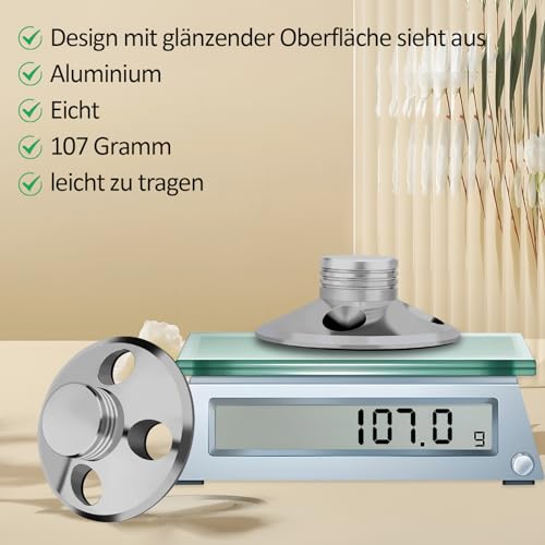 Stabilisateur de poids pour platine vinyle Audiophile – Support de poids de disque en aluminium avec rembourrage souple pour platine vinyle – Élimine les vibrations des disques vinyle (107 G, argenté) - Les Beatles, Paul McCartney, John Lennon, RIngo Starr, George Harrison Stabilisateur de poids pour platine vinyle Audiophile - Support de poids de disque en aluminium avec rembourrage souple pour platine vinyle - Élimine les vibrations des disques vinyle (107 G, argenté) – Image 6