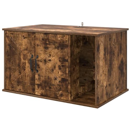 Niche rectangulaire moderne pour chat en chêne fumé 85cm - 2