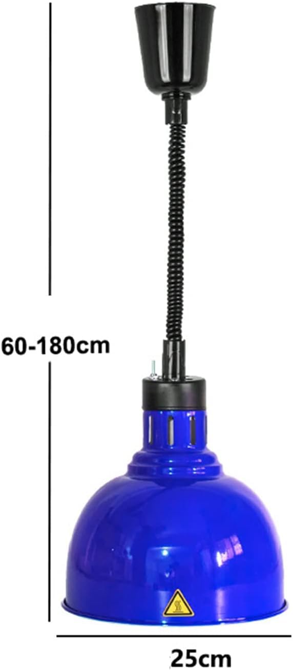 Lampada riscaldante per alimenti Lampada riscaldante retrattile sospesa per buffet per mantenere caldi gli alimenti Attrezzatura per la conservazione degli alimenti del ristorante (argento)