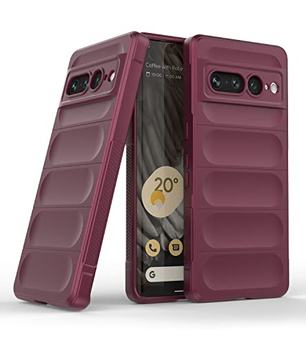 Image of Amazon Brand - Solimo Mobile Cover for Google Pixel 7 Pro 5G (Silicone Plum)