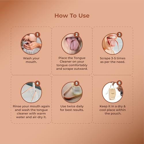 Image of IMECO Copper Tongue Cleaner (2 Pack) | Unisex | U-Shaped Tongue Scraper with Travel Pouch | Comfortable & Flexible Handle | Reduces Bacteria & Bad Breath | 100% Pure Copper | Antimicrobial Properties