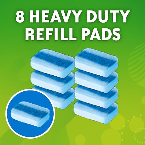 Image of Scrubbing Bubbles Toilet Bowl Wand Cleaner Refills, Fresh Brush Heavy Duty Cleaner Toilet Refill Pads, Removes Limescale & Odors, Citrus Scent, 8 Count (Pack of 1)