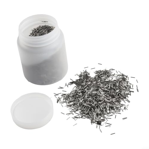 1kg 304 Stainless Steel Tumbling Pins for Metal Polishing, 0.7mm x 5mm Needle Abrasive for Rotary Tumblers, Deburring and Finishing Hard or Soft Metals, Reusable Industrial Grade(0.8×7MM)