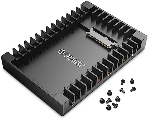 ORICO 2,5" auf 3,5" interner Festplattenadapter Konverter Einbaurahmen Wechselrahmen, für 2,5 Zoll SATA HDD oder SSD von 7/9,5/12,5 mm, Kein Kabel Erforderlich(1125SS) (1 Stück)