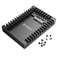 ORICO 2,5\ auf 3,5\ interner Festplattenadapter Konverter Einbaurahmen Wechselrahmen, für 2,5 Zoll SATA HDD oder SSD von 7/9,5/12,5 mm, Kein Kabel Erforderlich(1125SS) (1 Stück)