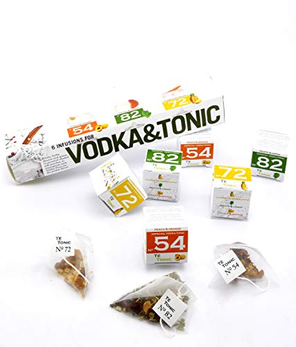 Set de regalo Vodka Tonic - 6 infusiones paquete con 3 sabores diferentes. Caja de regalo perfecta para cualquier amante de Vodka Tonic Cocktail