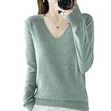 [Ladyangel] リブニット セーター 14色 レディース トップス Vネック カットソー 長袖 伸縮性 プルオーバー ストレッチ 着痩せ 柔らか 着回し力 シンプル おしゃれ カジュアル 通勤