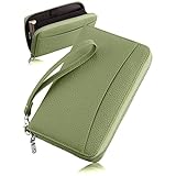 [アンコール] 通帳ケース 収納のプロ監修 【 印鑑も入る 】 本革 磁気防止 通帳入れ 通帳 印鑑 収納 大容量 スキミング防止 カードケース パスポート 保険証 診察券 レディース ケース 磁気シールド (ピスタチオグリーン)