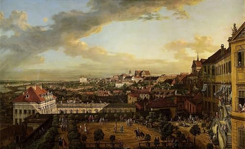 Toile Vue de Varsovie Bernardo Bellotto habillage grand mur vide salon affiche portrait