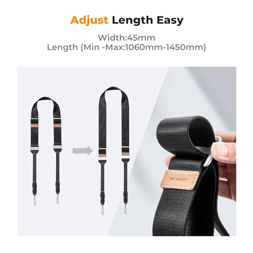 Image of K&F Concept 32mm Camera Strap Camera Secure Protection Strap with Adjustable Waterproof Durable Camera Strap for Camera