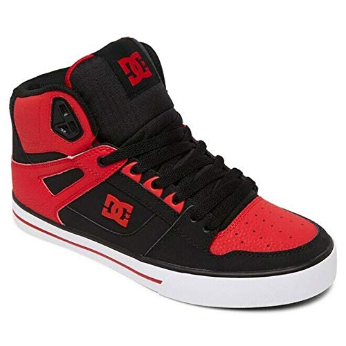 DC mens Pure High-top Wc Skateboard, Skate Shoe, Fiery Red/White/Black, 11 US