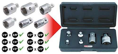 Clé dynamométrique KS Tools 516.1412 Ergotorque Précision et son jeu d'adaptateurs robustes