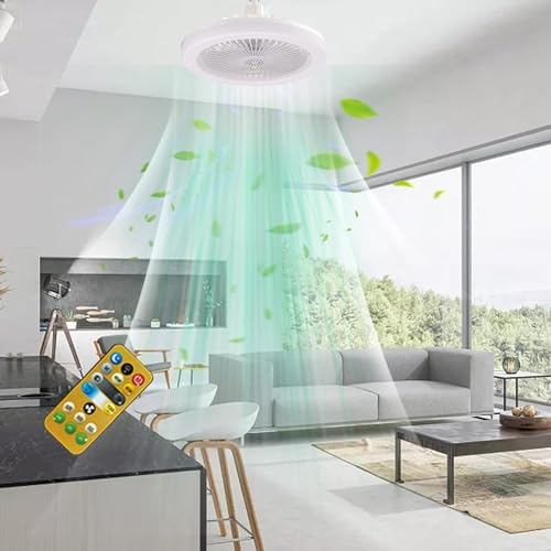 Ventilateur de plafond moderne avec télécommande et ventilateur de plafond plat dimmable