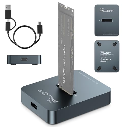 Image of M.2 NVMe SATA to USB Dock 10Gbps SSD Reader Adapter Aluminum Case | Supports M /B+M Key PCIE and NGFF SSD Docking for External Storage & Data Recovery, Size for 2230-22110 Enclosure, Laptop, PC