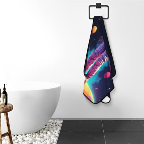 Serviettes de bain en coton et microfibre pour le corps design astronaute