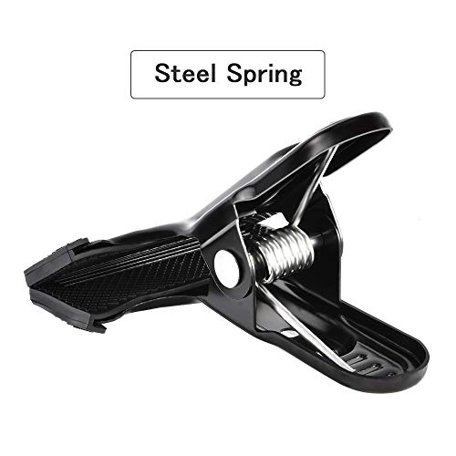 UTEBIT 6 Stück Federklammern, Heavy Duty Fotografie Hintergrundclips ReflektorenKlemmen Metall Klemmen mit Schutzgummi… – Bild 4