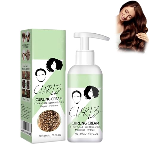 Curl Hair Defining Cream,Crema Pelo Rizado para Método Curly,Espuma Rizos,Espuma para Cabello Natural,Define y Previene el Encrespamiento,Curl Control Defining Cream Para Todo Tipo De Cabello
