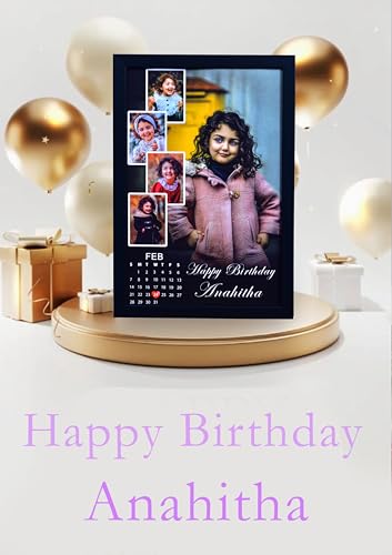 CRAFT IMAGE Personalised Photo Frames for Wall Decor as Birthday Gifts, Anniversary, Wedding Gifts | A4 Size (9x12.5 inch,5 Photos) With Frame_Design-01,wood,Rectangular,Black