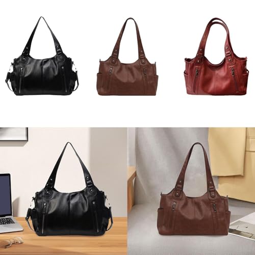 Image of Womens Shoulder Bag Zipper Closure Hobo Handbag for Shopping Dating Vacation Black|Clothing, Shoes & Accessories |Women's Handbags & Bags