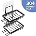 Moforoco Double Soap Bar Holder for Shower, No Drilling, 304 Stainless Steel, Wall Mounted Soap Holder with 4 Hooks and Razor Holder, Shower Rack Soap Tray Bar Soap for Bathroom Accessories Organizer