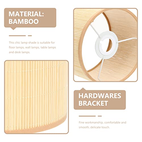 Image of Zerodeko Drum Lamp Shade Elegant Weave Design for Table and Floor Lamps Compatible Decor Accent for Living Room and Bedroom Lighting